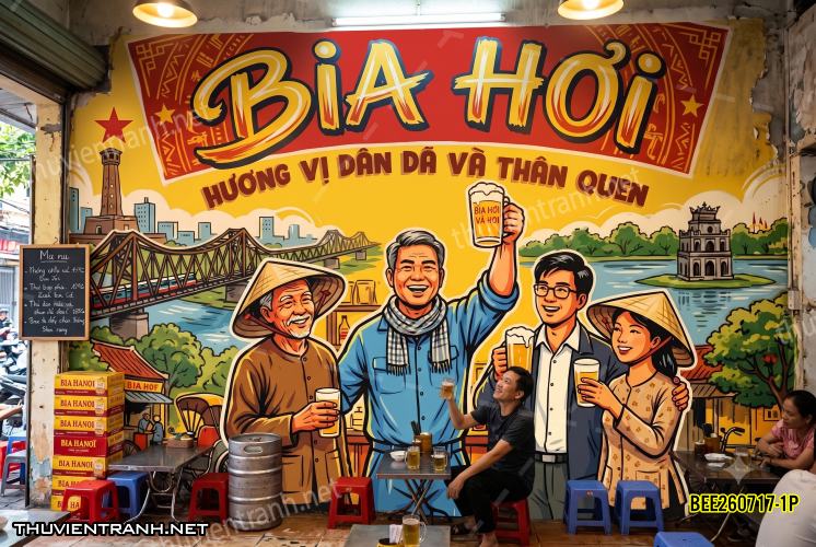 Tranh dán tường Quán Bia, Quán Nhậu- BEE260717-1P - Kết quả tìm kiếm tranh tường
